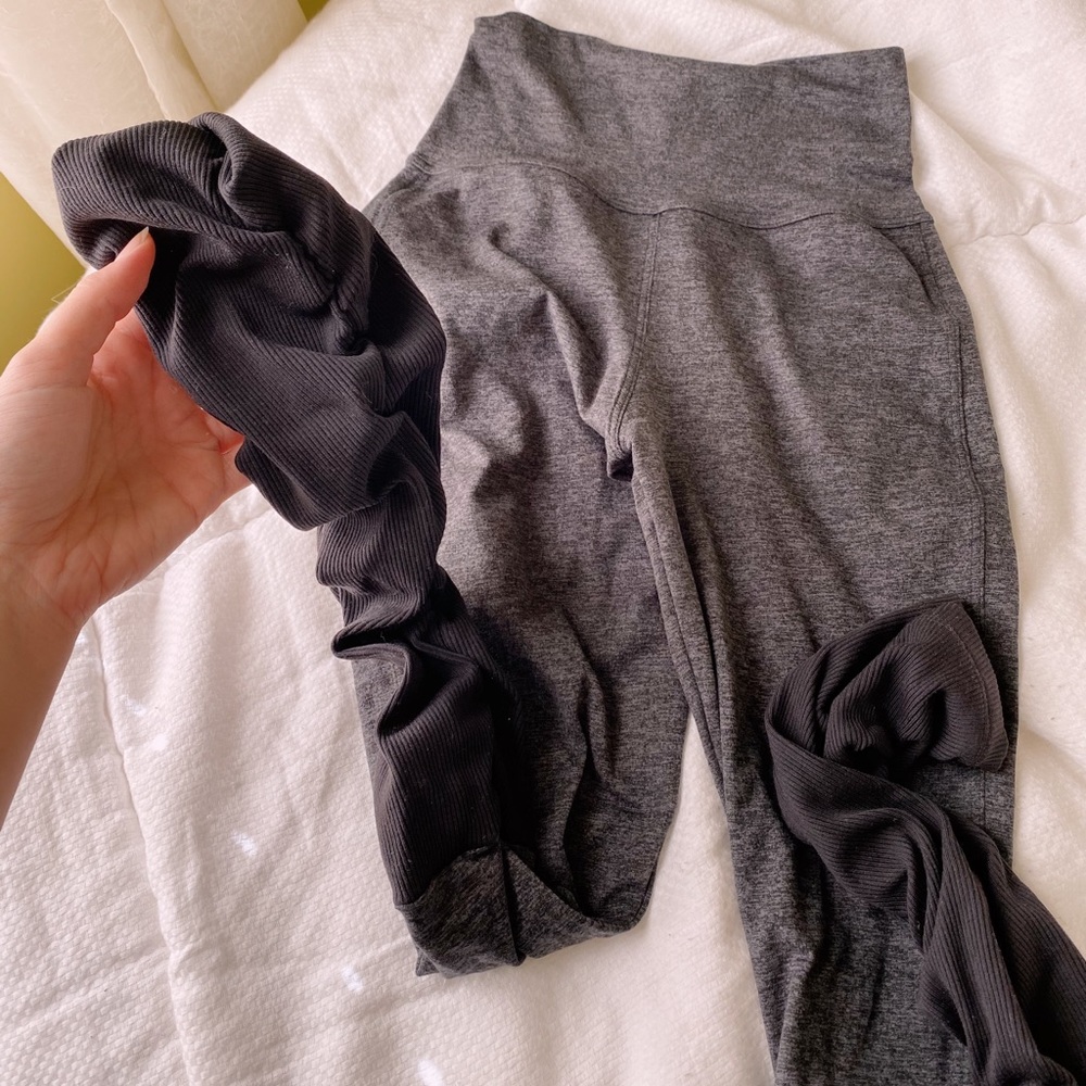 Bombshell Sportswear grey leg warmer legging